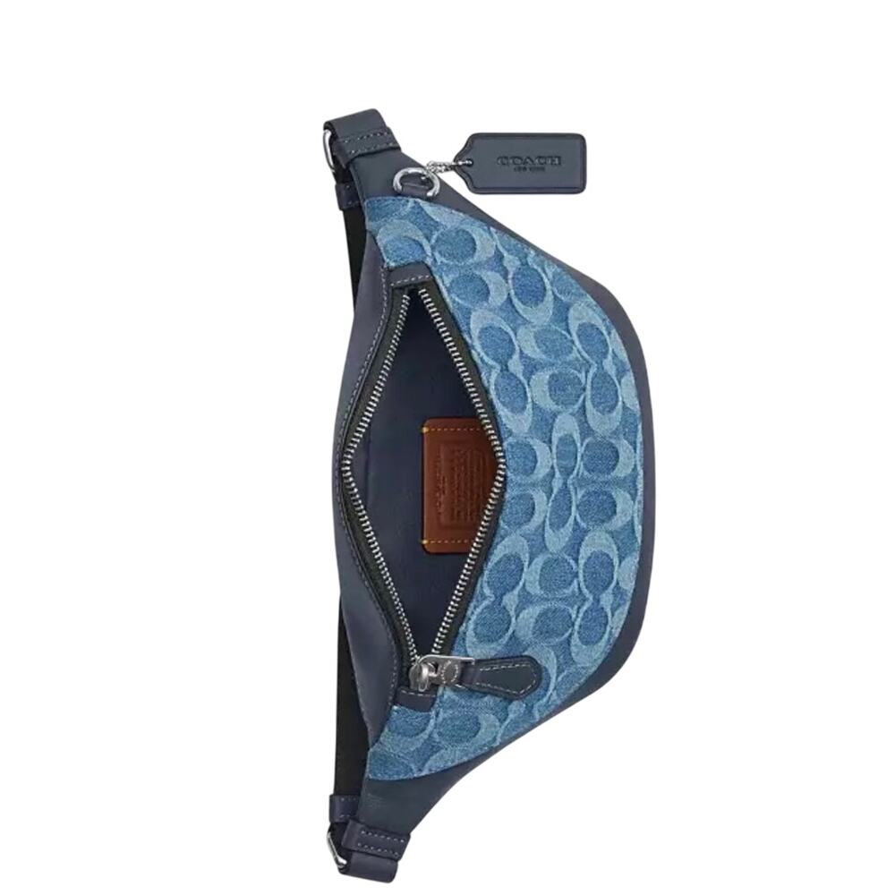 Coach Blue Signature Denim Belt Bag - Picture 2 of 3